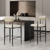 PAGED Modern Design Bar Stools Set of 2 Faux Leather Upholstered Island Chairs with Iron Legs for Kitchen Island, Dining Room - 4 of 4