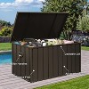 Outdoor Storage Deck Box, Large Resin Patio Storage for Outdoor Pillows, Garden Tools and Pool-Supplies, Waterproof, Lockable - 2 of 4
