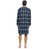 Ashford & Brooks Mens Flannel Plaid Long Sleep Shirt Henley Nightshirt - 4 of 4