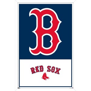 Trends International MLB Boston Red Sox - Logo 22 Framed Wall Poster Prints - 1 of 4