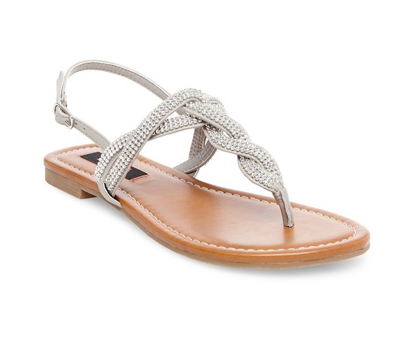 Women's Betseyville Brenda Embellished Flat Sandals - Gray 7.5
