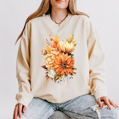 Simply Sage Market Women's Lightweight Garment Dyed Graphic Sweatshirt Fall Watercolor