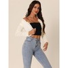 Seta T Women's Casual Long Sleeve Cardigan Ruffle Trim Open Front Sweater Knit Shrug - 2 of 4