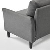 Zinus 53"Jackie Loveseat Sofa Dark Gray: Upholstered Polyester, Steel Frame, Seats 2 - 3 of 4