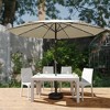 LeisureMod Sierra Outdoor Patio Umbrella with Base, Modern Sunshade for Backyard, Deck, or Poolside Use - 2 of 4
