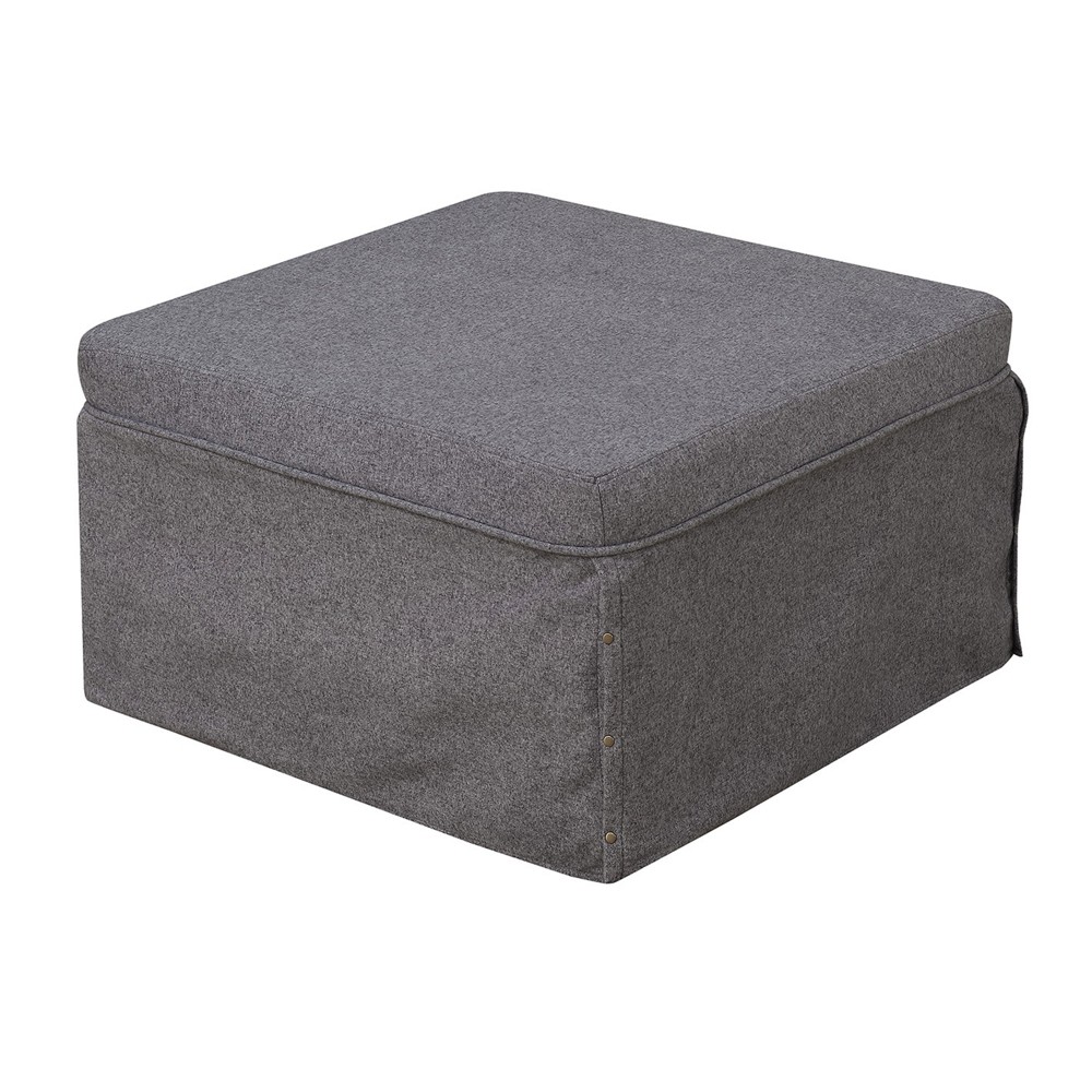 Photos - Pouffe / Bench Designs4Comfort Folding Bed Ottoman Soft Gray Fabric - Breighton Home