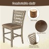 5pcs set Counter Table Set Square Counter Table Solid Wood Modern Farmhouse Rustic Look Distressed Look  3 packages - 3 of 4