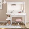 Mariana Lighted Makeup Vanity White - Boahaus: Dresser with Mirror, Storage Shelves & Drawers - 3 of 4