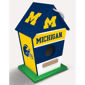 MasterPieces Team Logo Wood Birdhouse - NCAA Michigan Wolverines - 1 of 3