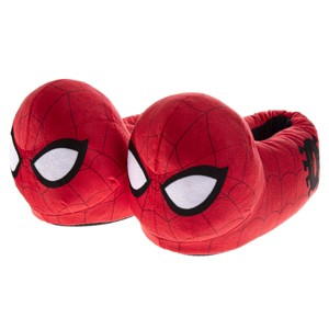 Marvel Spiderman Toddler Boys Slippers for Men The Amazing Spidey House Shoes Indoor Cozy Plush Slippers Size 7-13 Mens Adult - 1 of 4