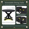 LOVMOR Retro Round Extendable Dining Table with 12" Leaf Wood Kitchen Tables, Adjustable length 42" to 54, for Kitchen, Restaurant, Espresso - 2 of 4