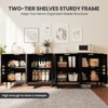 GustoWave Sideboard Buffet Cabinet, 4 Rattan Doors Accent Storage Cabinet, Console Table Coffee Bar, Hallway, Living Room - 4 of 4