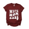 Simply Sage Market Wife Mom Boss Wavy Heart Short Sleeve Tee - 2 of 4
