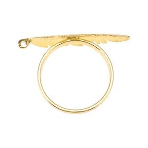 Unique Bargains Napkin Rings Feathers Stainless Steel 1 Pc - 1 of 3