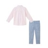 Andy & Evan  Toddler Pink Striped Oxford Buttondown Set - 2 of 4