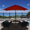 9' x 9' Aluminum Market Patio Umbrella with Crank Lift and Push Button Tilt Brick - Astella: Outdoor, Water-Resistant, Unlit - 4 of 4