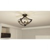 Quoizel Lighting Shire 3 - Light Flush Mount in  Rustic Black - 2 of 4