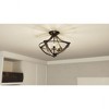 Quoizel Lighting Shire 3 - Light Flush Mount in  Rustic Black - image 2 of 4