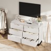 Garvee 6 Dresser for Bedroom, 47.2" Wide Dresser, Freestanding Vertical Drawer Cabinet with Storage, Wooden Closet Storage Chest for Bedroom - 4 of 4