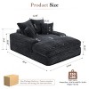 Modern Corduroy Convertible Chaise Lounge Sofa Bed with Washable Pillows and No Assembly for Living Room or Apartment -3irtyhousy - 4 of 4