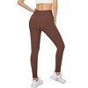 Clearlove Women's High-Waisted Lace-Up Ribbed Leggings Pants - 4 of 4