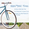 Hybrid Sports Road Bike For Men And Women, Single Speed Retro Style 700C Road Bike, Steel Frame, Double Caliper Brakes, City Commuter Bicycle - 4 of 4