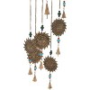 36" Iron Eclectic Sun Windchime Brass/Blue/Orange - Olivia & May: Coastal Bohemian Decor, Soothing Bell Sounds, Indoor Use - 3 of 3