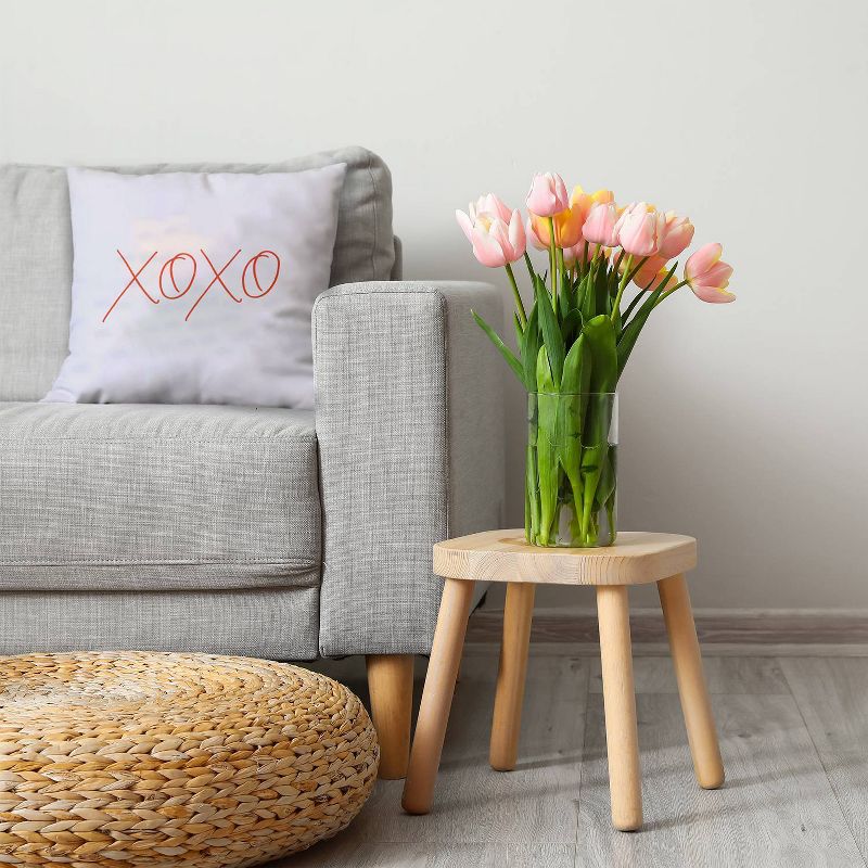 16"x16" Modern 'XOXO' Valentines Square Throw Pillow - e by design, 4 of 6