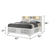 Queen Size Wooden Storage Bed with Drawers for Bedroom - 2 of 4