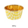 Unique Bargains Checkered Print Disposable Baking Cups Aluminum Foil 2.68"x1.57" 50 Pcs - 4 of 4