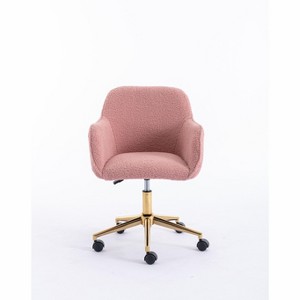 Vynxaria Modern Accent Chairs for Vanity or Office - Adjustable Height & 360° Swivel, Multiple Colors - 1 of 4