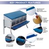 Chicken Nesting Box, 3 Compartment Roll Away Design for High-Volume Egg Collection and Easy Wall Mounting with Metal Legs - 4 of 4