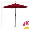 Costway 9Ft Solar LED Market Umbrella Aluminum Crank Tilt 16 Strip Lights - 3 of 4