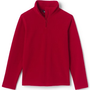 Lands' End School Uniform Kids Lightweight Fleece Quarter Zip Pullover - 1 of 2
