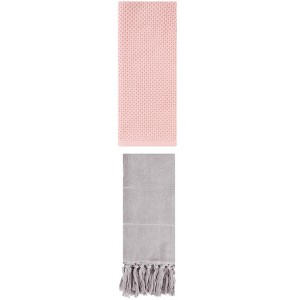 REGALWOVEN 2 Packs Cotton Soft Absorbent Tassels and Waffle Hand Towel - 1 of 4