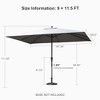 PURPLE LEAF Patio Umbrella Outdoor Table Umbrella Aluminum Frame Market Umbrella Sun Umbrella with 8 Sturdy Ribs - 2 of 4