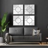 Howard Elliott 24"x24" Square Geometric Wall Mirror with Graphite Frame: Modern Decor, Metal, Wall Mount - image 2 of 4