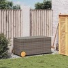 Garden Storage Box Grey PE rattan Large Garden Storage Box - 3 of 4