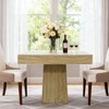 Square Dining Table for 4, Small Pedestal Kitchen Table, Modern Farmhouse Table for Apartment, Cafe, Small Space - 3 of 4