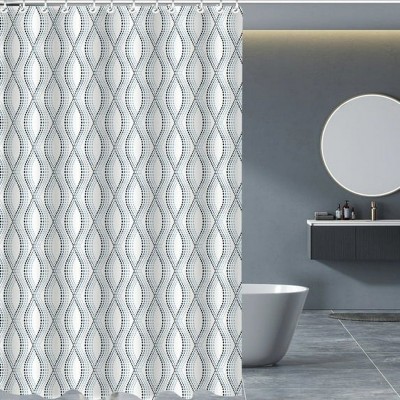 LunaLulinlk Bathroom Shower Curtain Blue Dot Design