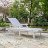 Adjustable ZeroGravity Recliner Engineered Wood Frame & Textilene Mesh Support with Portable Wheels - 2 of 4