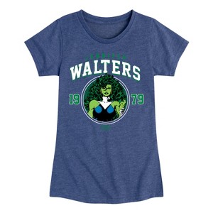 Girls' - Marvel - She-Hulk Walters Fitted Short Sleeve Graphic T-Shirt - 1 of 4