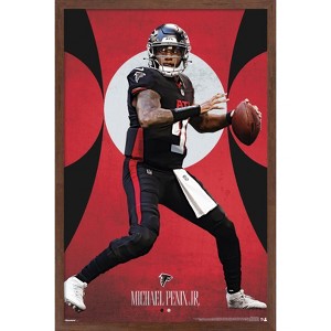 Trends International NFL Atlanta Falcons - Michael Penix Jr. 25 Framed Wall Poster Prints - 1 of 4
