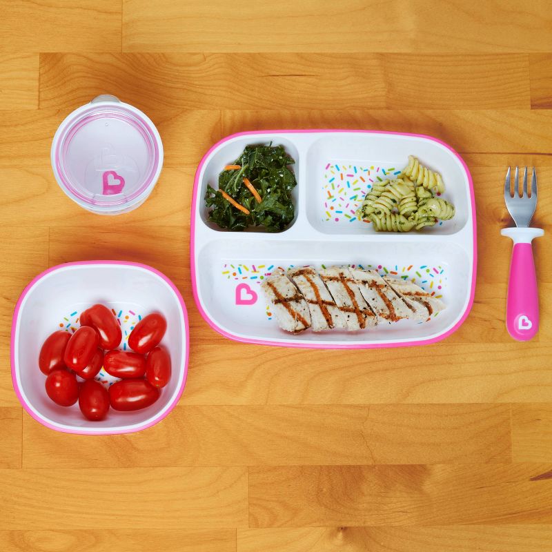 Munchkin Splash Toddler Divided Plates - 2pk - Pink Sprinkles, 3 of 7
