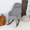 Mid-Century Modern Rocking Chair for Living Room and Bedroom with Plush Cushioning, Gentle Rocking Motion and Versatile Use for Nursery or Home - 2 of 4