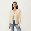 Anna-Kaci Women's Long Sleeve Faux Pearl Embellished Knit Cardigan with Button Front Closure - 2 of 4