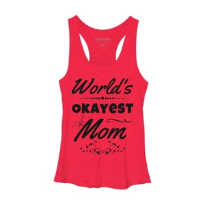 Women's Design By Humans World's Okayest Mom By hikebubble Racerback Tank Top - 1 of 2