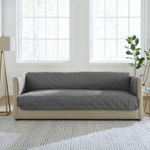 Sure Fit Gemma Extra Large Sofa Furniture Waterproof Pet Protector Cover Gray: Machine Washable, Indoor Use - 1 of 4