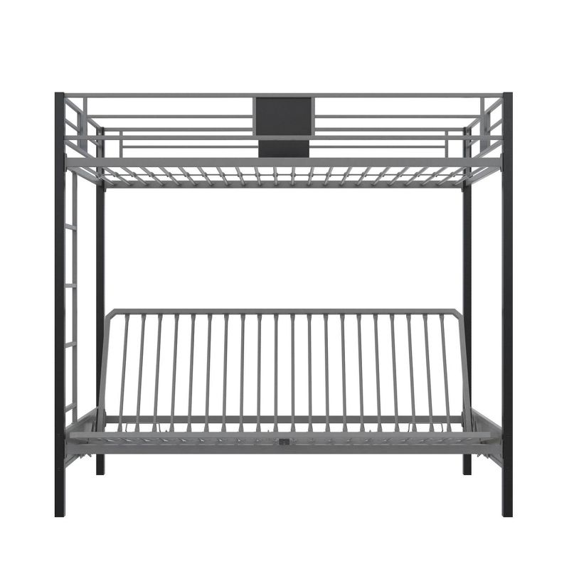 Twin Over Futon Maxence Kids&#39; Metal Bunk Bed Silver/Black - Room &#38; Joy, 4 of 11