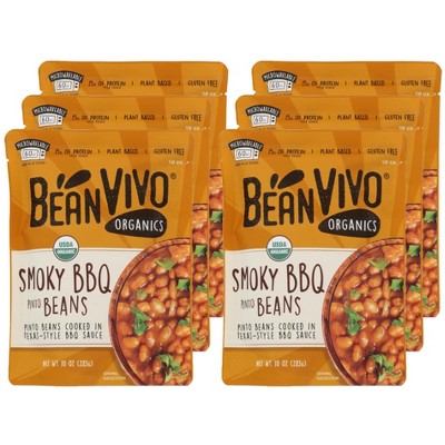 BeanVivo Smokey BBQ Pinto Beans - Case of 6/10 oz